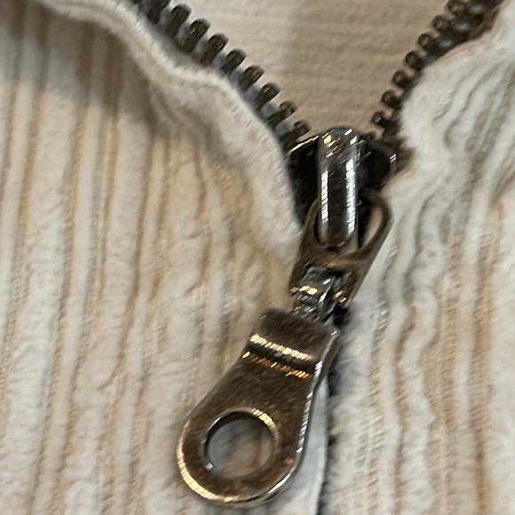 Vintage Anchor Blue Corduroy Shirt Relaxed Oversized jacket cream beige sz L - Picture 4 of 12